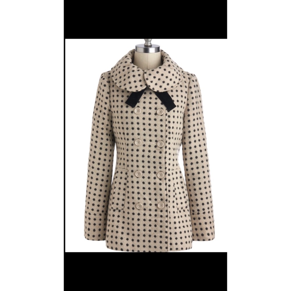 Tulle Polka Dot Coat- Size Medium